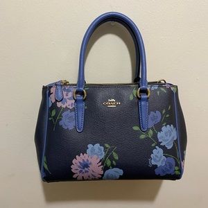 COACH Painted Peony Tote/Crossbody Bag